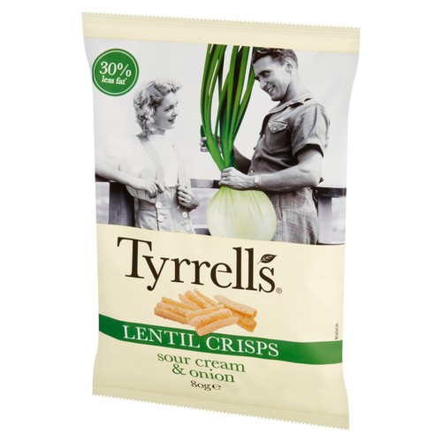 Tyrrells Lentil Sharing Crisps Sour Cream & Onion