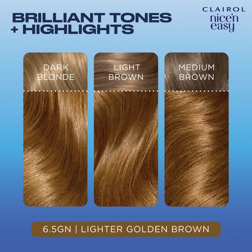 Clairol Nice'n Easy Hair Dye, 6.5GN Lighter Golden Brown