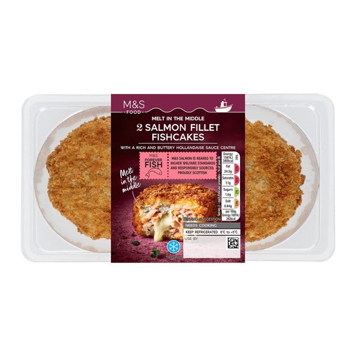 M&S 2 Salmon Fillet Fishcakes