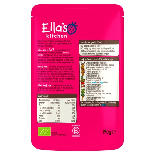 Ella's Kitchen Thai Curry Baby Food Pouch 10+ Months