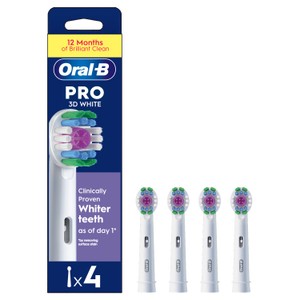 Pro 3D White Toothbrush Heads, 4 Counts