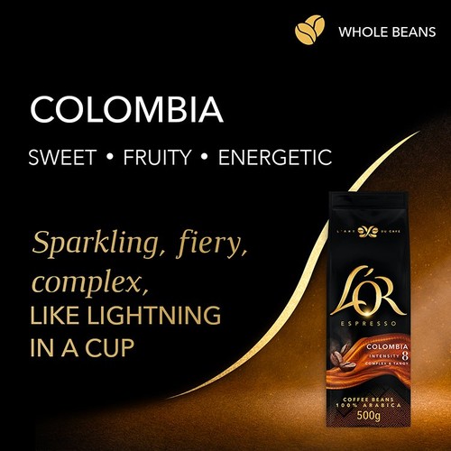 L'OR Colombia Coffee Beans Intensity 8