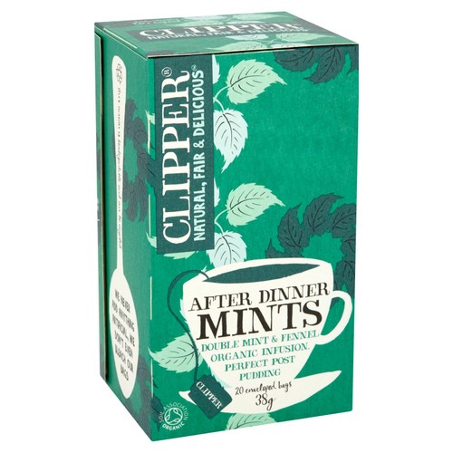 Clipper After Dinner Mints Organic Double Mint & Fennel Infusion Tea Bags