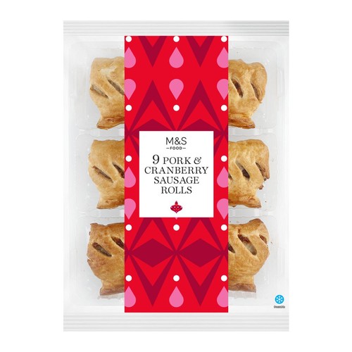 M&S 9 Pork & Cranberry Sausage Rolls
