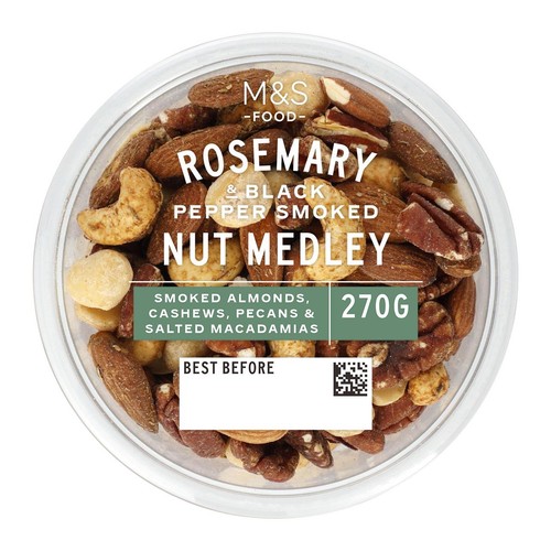 M&S Rosemary & Black Pepper Smoked Nut Medley