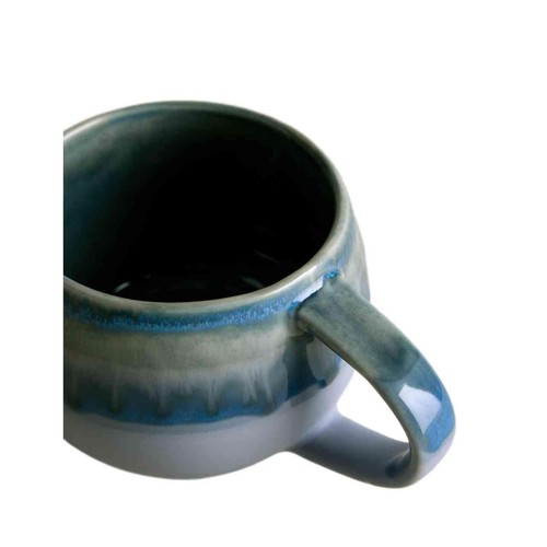 M&S Reactive Glaze Hug Mug, Blue