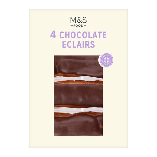 M&S 4 Chocolate Eclairs
