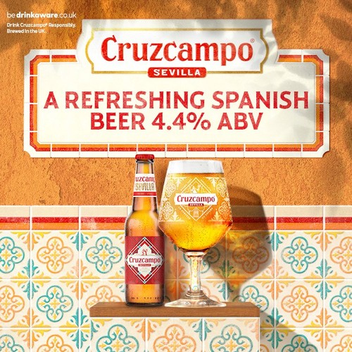 Cruzcampo Lager Beer Bottles