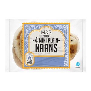 4 Mini Plain Naans