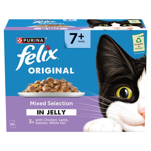 Felix Original Senior 7+ Mixed Selection in Jelly Wet Cat Food