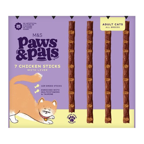 M&S Paws & Pals Deli Chicken Stick Cat Treats