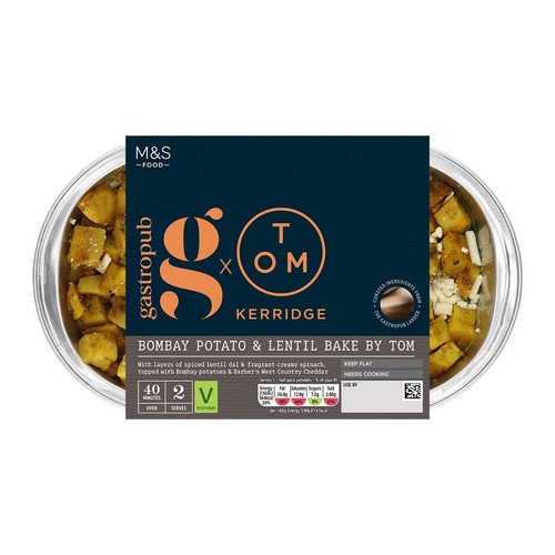 M&S Gastropub Bombay Potato & Lentil Bake by Tom Serves 2