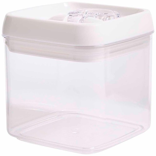 M&S 1L Square Flip-TightKitchen Storage, White Mix