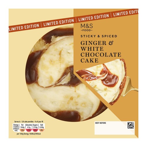 M&S Ginger & White Chocolate Cake