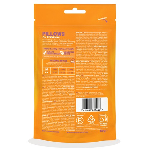 Edgard & Cooper Natural Cat Treat Pillows with Chicken
