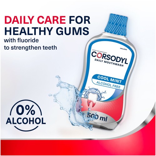 Corsodyl Gum Care Mouthwash Alcohol Free Daily Cool Mint