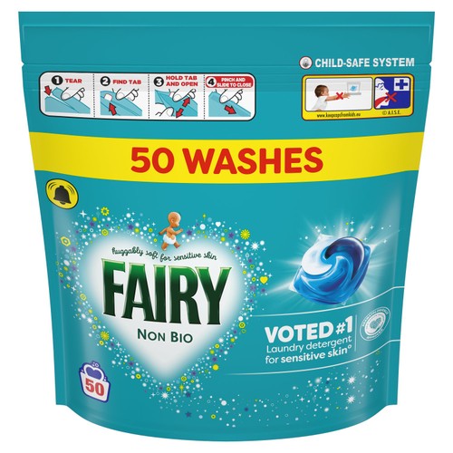 Fairy Non Bio Pods Washing Liquid Capsules For Sensitive Skin 100 Washes