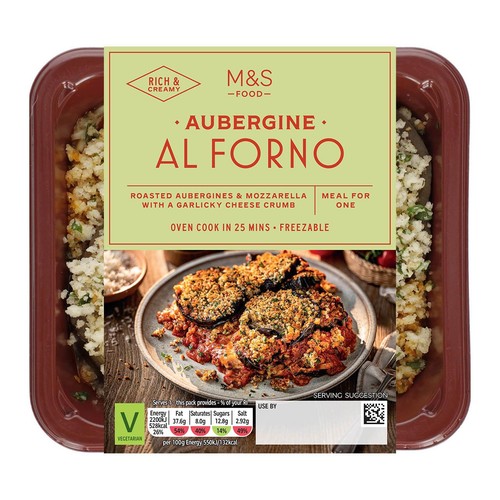 M&S Aubergine Al Forno Serves 1