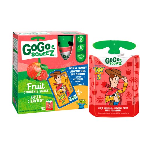 GoGo squeeZ Fruit Smoothie Snack Apple and Strawberry