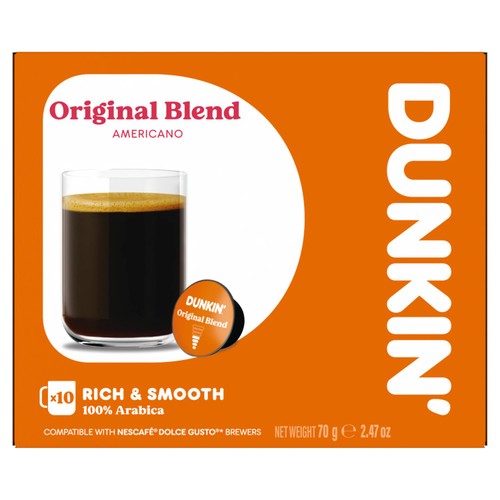 Dunkin Original Blend Dolce Gusto Compatible Coffee Pods