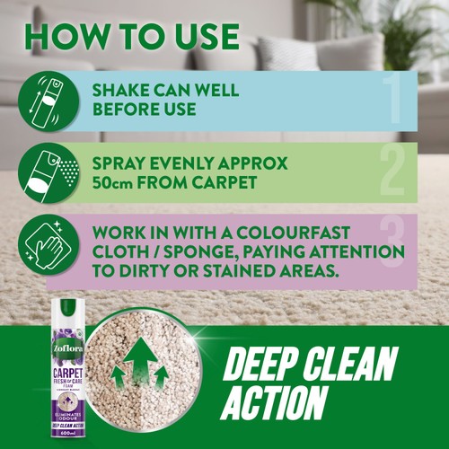 Zoflora Midnight Blooms Carpet Fresh & Care Foam