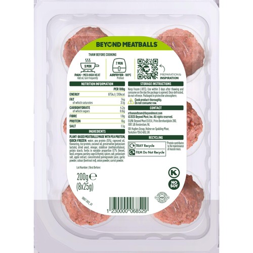 Beyond Meat Plant Based Meatballs