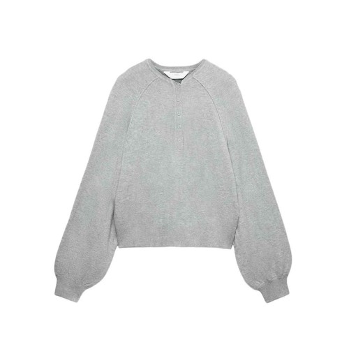 M&S Knitted Oversized Jumper, Grey, S