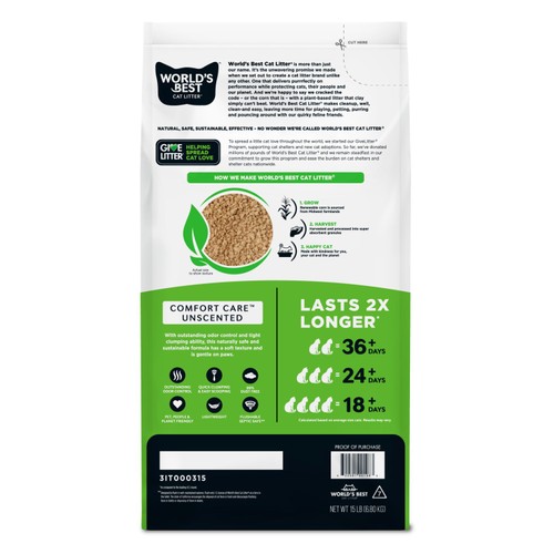World's Best Cat Litter Comfort Care Unscented