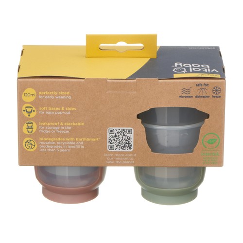 Vital Baby Nourish Store & Wean Pots 120ml 4pk - natural