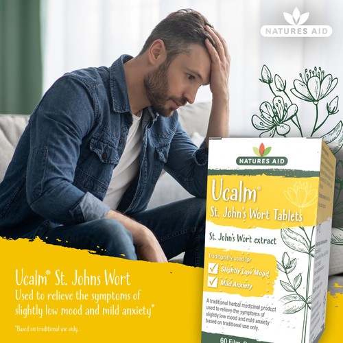 Natures Aid Ucalm 300mg T St John's Wort Extract Tablets 