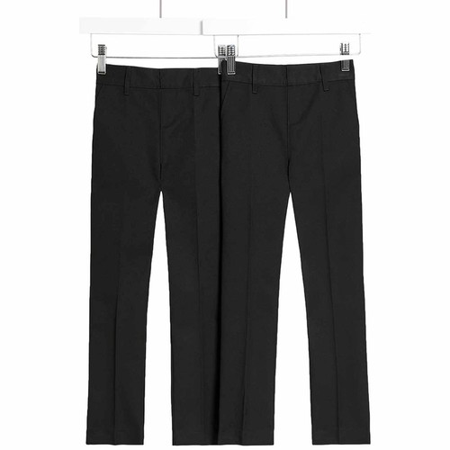 M&S Boys Slim Leg School Trousers, 12-13 Years, Black