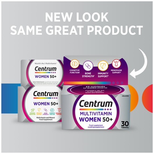 Centrum Women 50+ Multivitamins & Vitamin Tablets, 30s