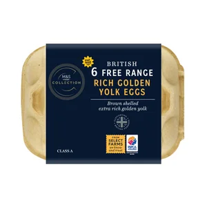M&S Free Range 6 Golden Yolk Eggs