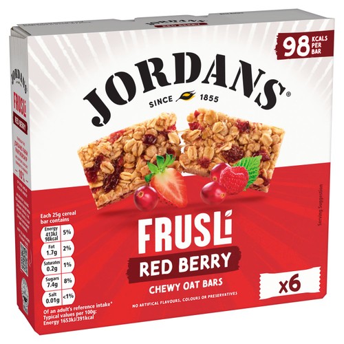 Jordans Frusli Juicy Red Berry Chewy Cereal Bars
