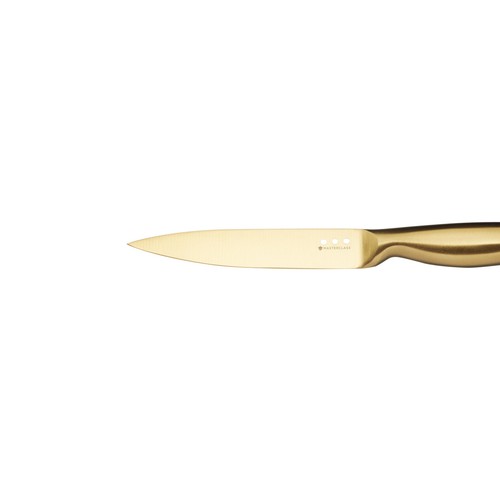 MasterClass Burnished Brass Effect Knife Set with Wooden Storage Block