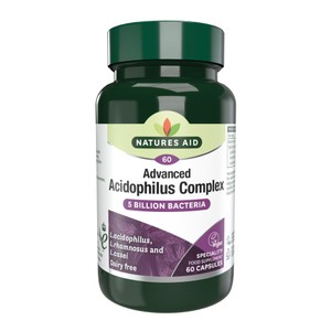 Natures Aid Advanced Acidophilus Complex Supplement Capsules 