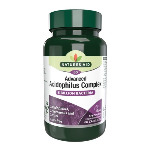 Natures Aid Advanced Acidophilus Complex Supplement Capsules 