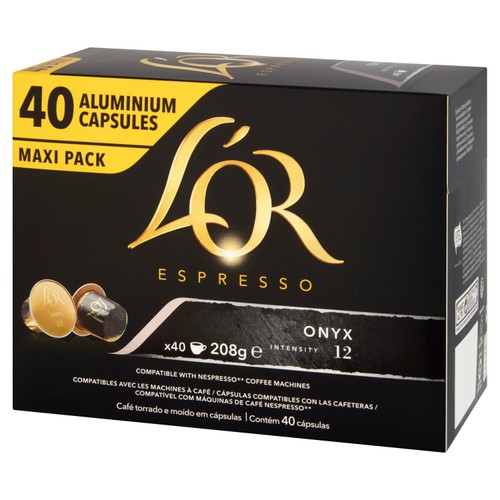 L'OR Espresso Onyx Coffee Pods Intensity 12