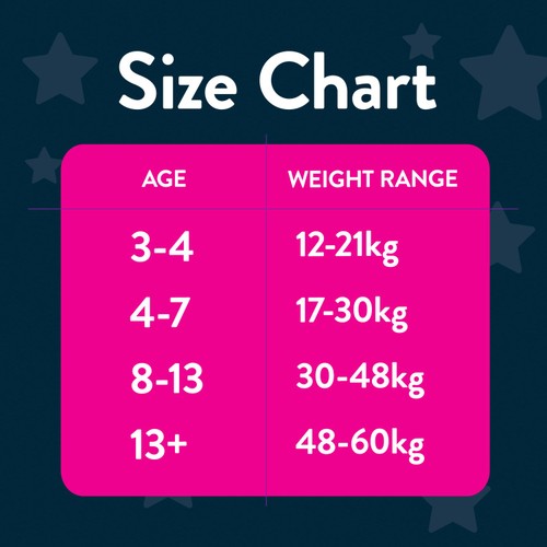 Huggies DryNites Girls Pyjama Pants, 4-7 Yrs (17-30kg)