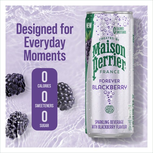 Maison Perrier Forever Blackberry Sparkling Water cans