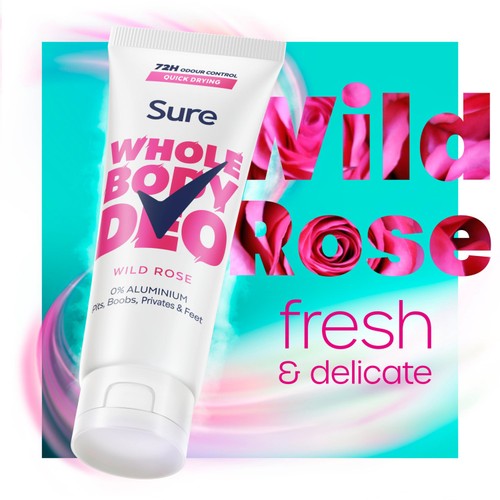 Sure Women Whole Body Wild Rose Cream Deodorant