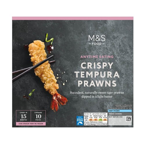 M&S 10 Tempura Tiger Prawns Frozen