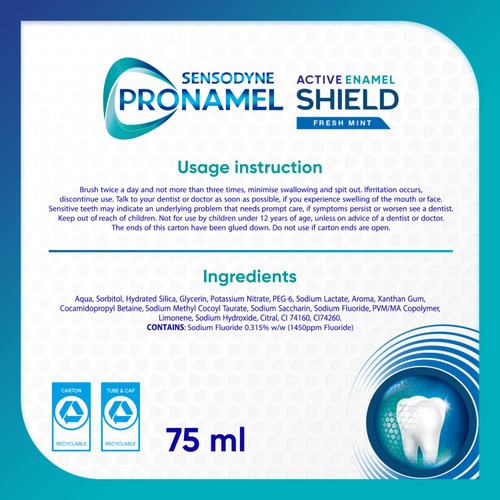 Sensodyne Pronamel Active Enamel Shield Toothpaste Fresh Mint