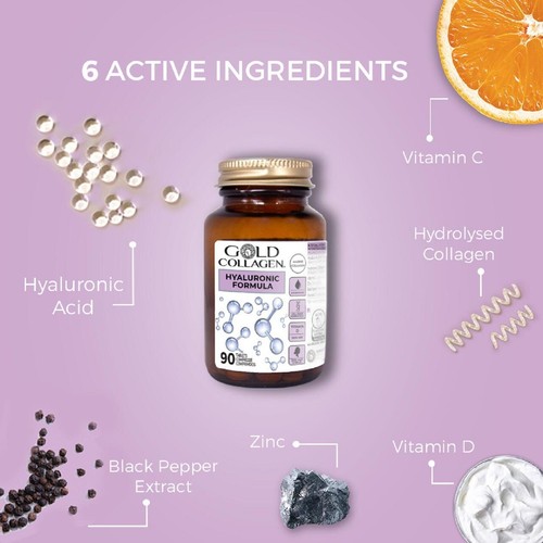 Gold Collagen Hyaluronic Formula Tablets