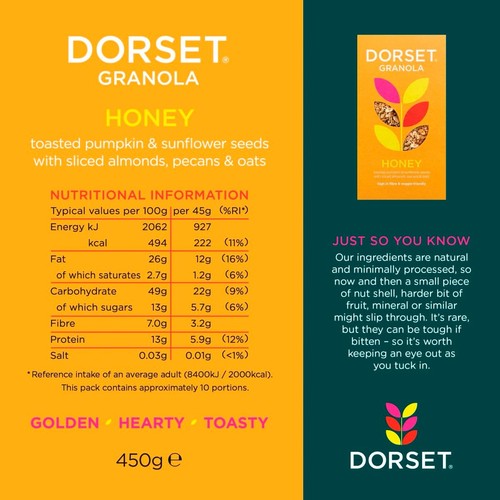 Dorset Cereals Honey Granola Breakfast Cereal