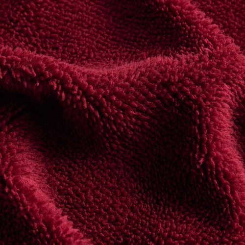 M&S Teddy Fleece Bedding Set, Single, Burgundy