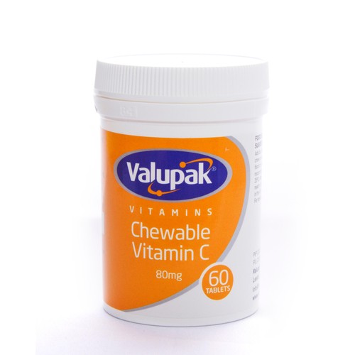 Valupak Vitamins Chewable Vitamin C Tablets 80mg