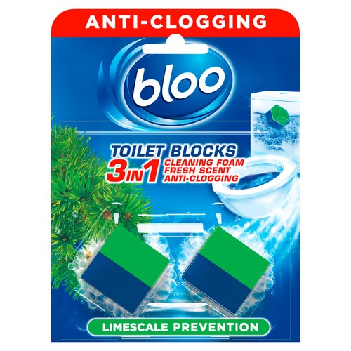 Bloo Toilet Blocks, Toilet Cleaner Block with Cleaning and Foaming Action