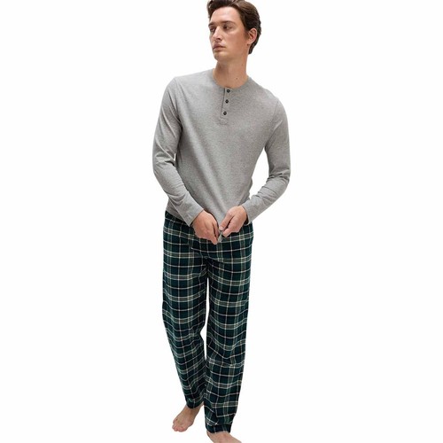 M&S Cotton Pyjama Set, XL, Grey