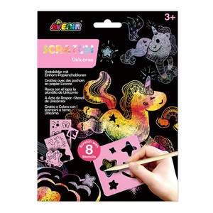 Avenir Scratch With Stencil Unicorn
